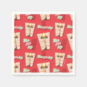 A Christmas Story   Leg Lamp Pattern Serviette