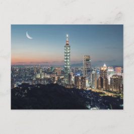 A city under the moonlight postkarte