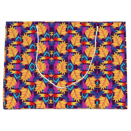 A colorful gift bag with a vibrant pattern große geschenktüte