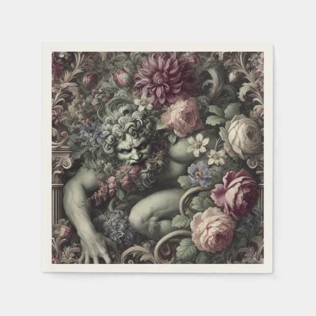 🎭 A Colossal Comedy – Gothic Victorian Serviette (Vorderseite)