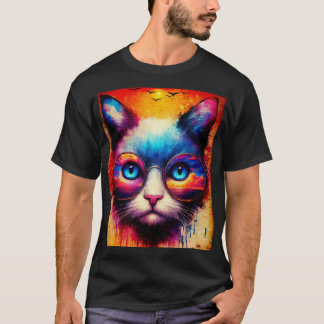 A Cool Cat Illustrated T-Shirt