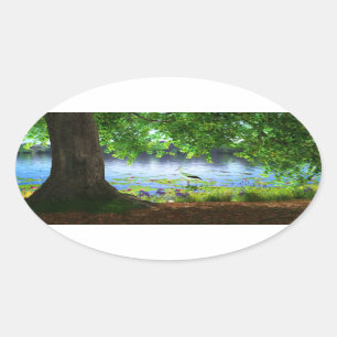 À côté des autocollants à eau calme