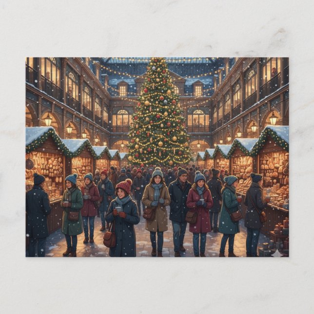 A Cozy Covent Garden - Christmas in London Postkarte (Vorderseite)