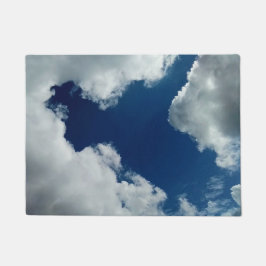 A curve in the clouds fußmatte