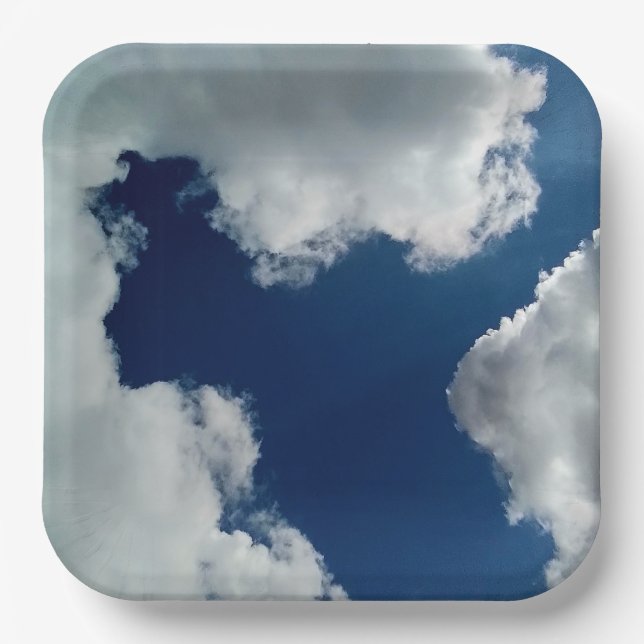 A curve in the clouds pappteller (Vorderseite)