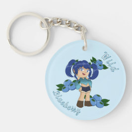 A Customized Key Chain with Cute Blueberry Chibi Schlüsselanhänger
