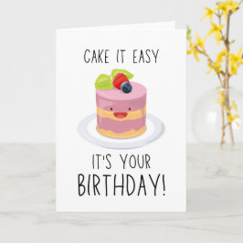 A cute and funny birthday greeting card featuring  karte