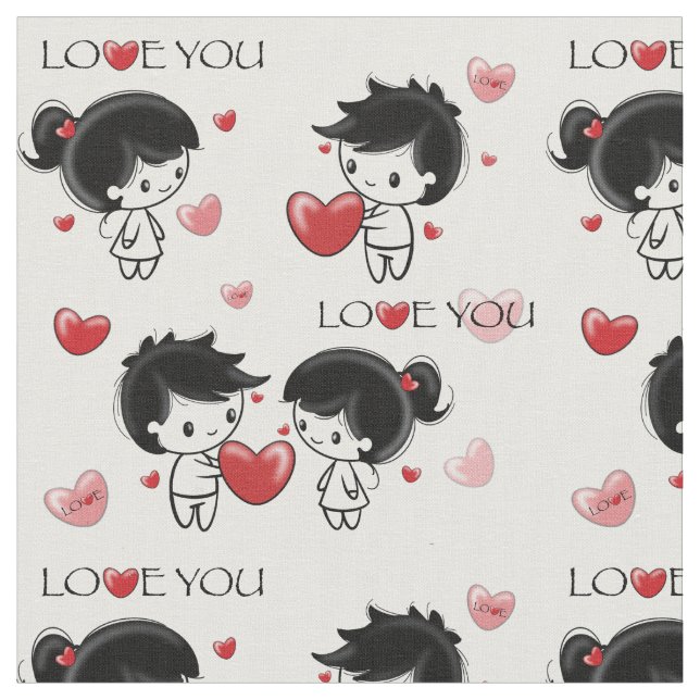 A cute and romantic fabric with a print  stoff (Nahaufnahme)