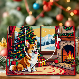 A Cute Festive Corgi Christmas Große Geschenktüte