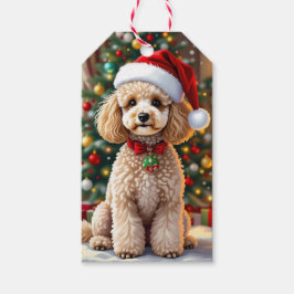 A Cute Festive Poodle Christmas   Geschenkanhänger