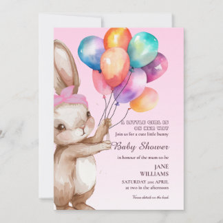 A Cute Little Girl Baby Shower Invitation Einladung
