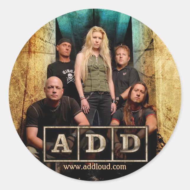 A.D.D. Aufkleber rund (Vorderseite)