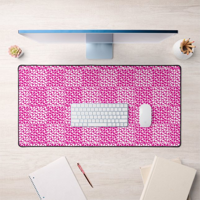 à damiers Amour en Magenta et Blanc (Bureau 1)