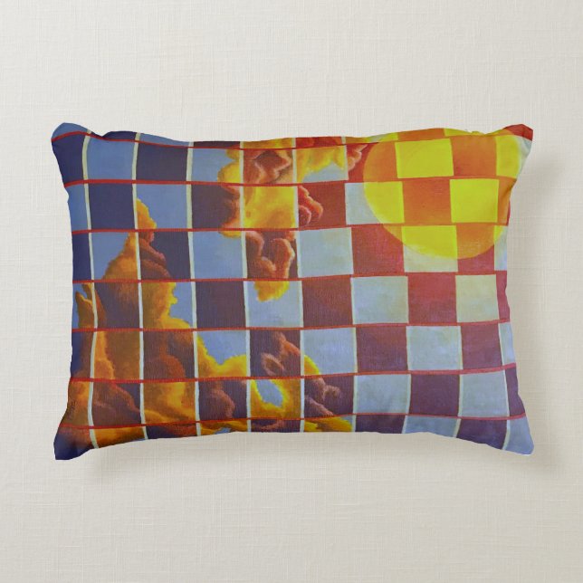 à damiers Coussin Sky Accent (Devant)