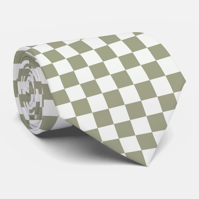 À damiers Cravate minimaliste (Roulé)