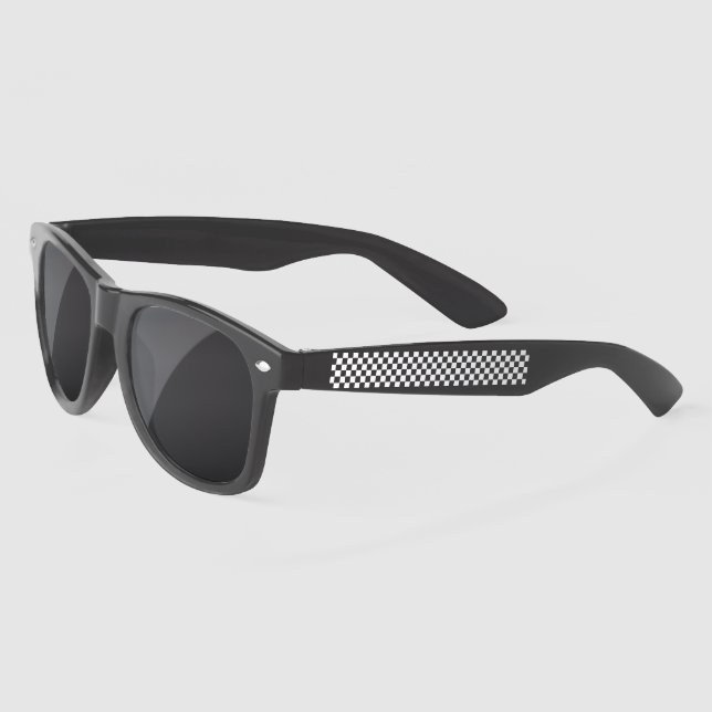 à damiers Lunettes de soleil (Gauche)