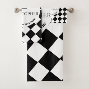 à damiers Motif carré King & White et Black