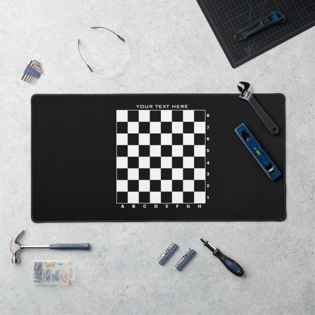 à damiers tableau d'échecs personnalisé bureau cou (Poste de travail)