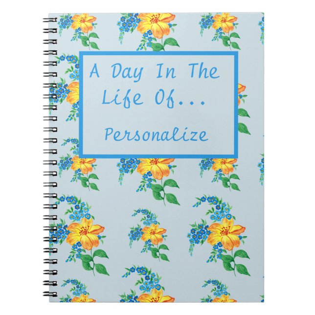 A Day In The Life Of Personalized Daily Journal  Notizblock (Vorderseite)