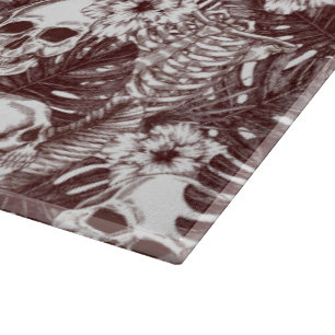 À Découper Crânes de la jungle Planche de coupe en verre
