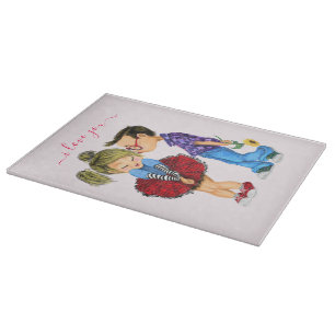 À Découper Cute Romantique Couple Planche Coupe - Amour - Bai