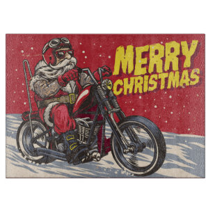 À Découper Planche de coupe de Noël de Biker Père Noël