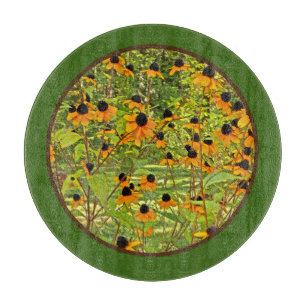À Découper Planche de coupe en verre de Confleurs Jaunes