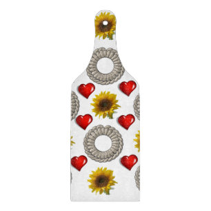 À Découper Planche de coupe en verre Fleur de soleil