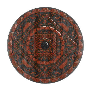 À Découper Planche de coupe en verre Leo Mandala