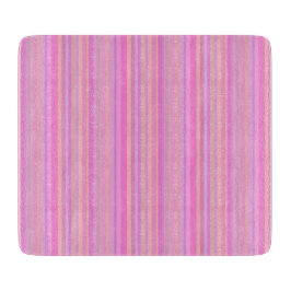 À Découper Planche de coupe en verre rétro Pastel rose rayé