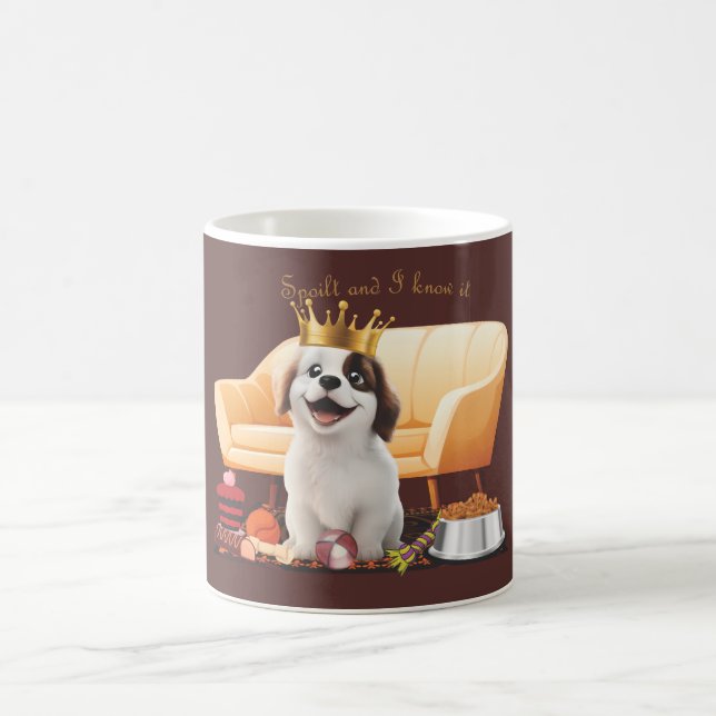 A delightful and charming 'Spoiled Puppy' Kaffeetasse (Mittel)