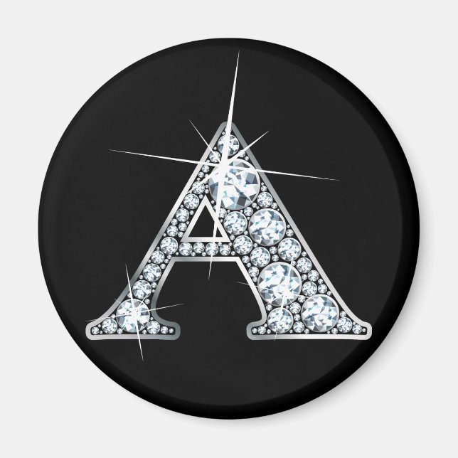 "A" Diamant Blende Print Magnet (Vorne)