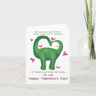 A Dinosaur Valentine Feiertagskarte
