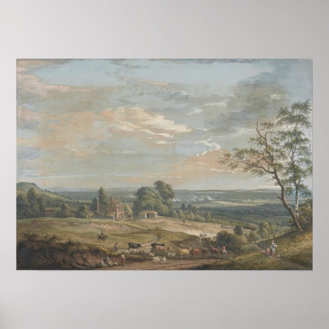 A Distant View of Maidstone - Paul Sandby - c1802 Poster (Vorne)