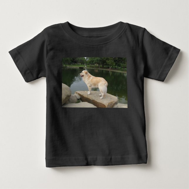 A Dog At A Pond Baby T-shirt (Vorderseite)