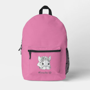 À Dos Imprimé FRENCHIE LIFE Double Chambre Portable sac