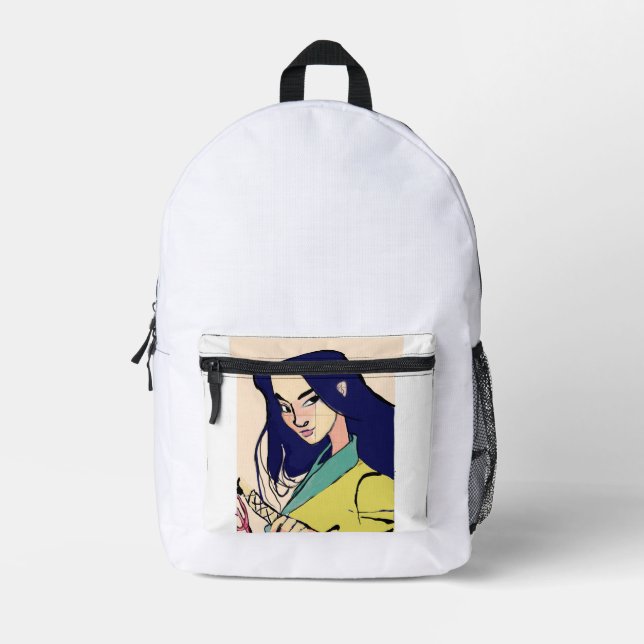 À Dos Imprimé Sac d'école. (Recto)