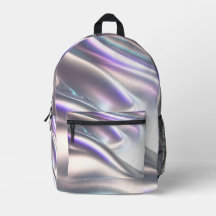Sac d'école métallique iridescente 3D