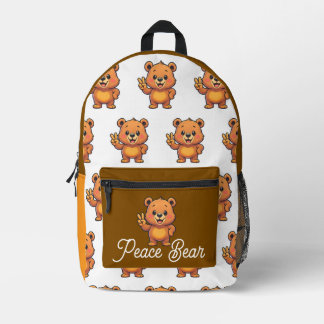 À Dos Imprimé Sac mignon de l'ours de paix