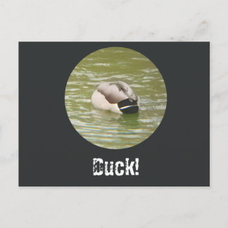 A Ducking Duck Postcard Feiertagspostkarte