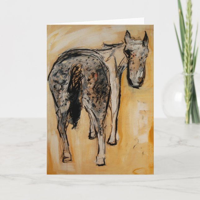 A est pour la carte de voeux Appaloosa (Devant)