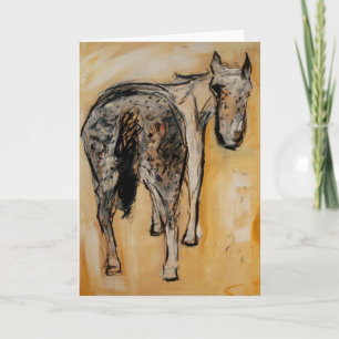 A est pour la carte de voeux Appaloosa