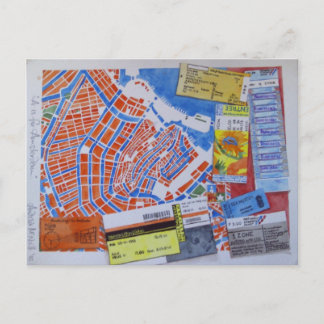 A est pour la carte postale d'Amsterdam