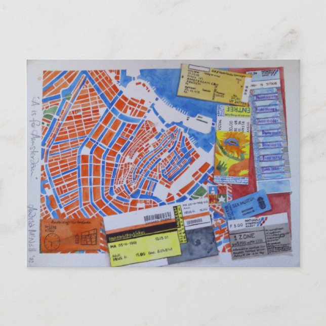 A est pour la carte postale d'Amsterdam (Devant)