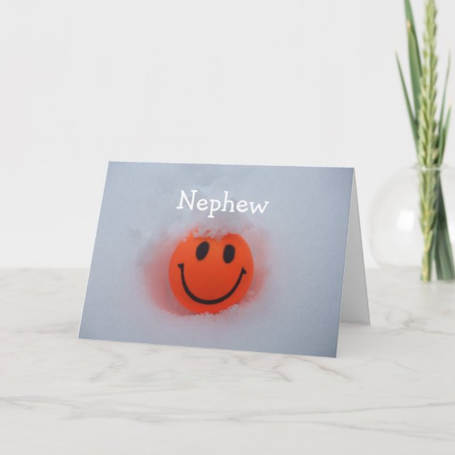 A Face -Nephews Valentine's Day Feiertagskarte (Vorderseite)