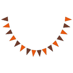 À Fanions Bannière citrouille Patch Party (Brown et orange)