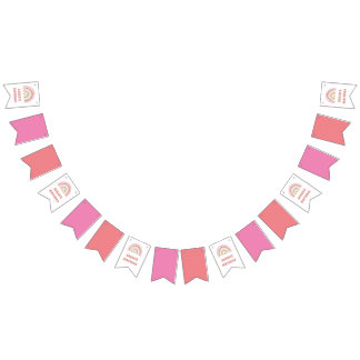À Fanions Bannière d'anniversaire Arc-en-ciel Rose – Bannièr