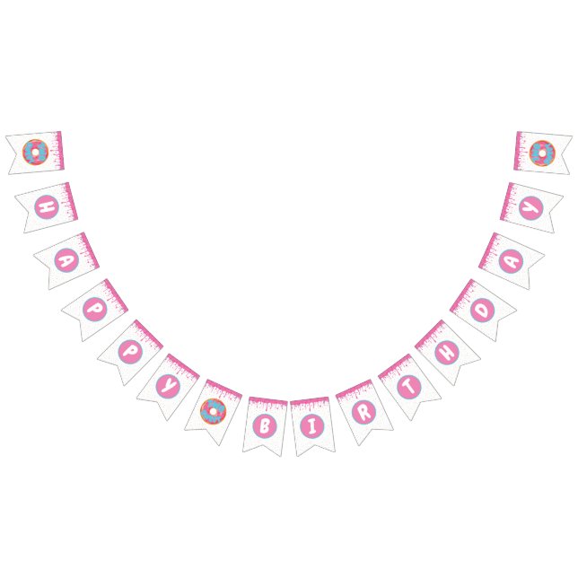 À Fanions Bannière d'anniversaire deux douces (Tout)