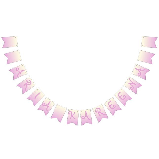 À Fanions Bannière d'anniversaire joyeuse Ombre rose beige (Tout)