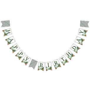 À Fanions Bannière d'anniversaire Une Joyeuse Campeuse Fanio